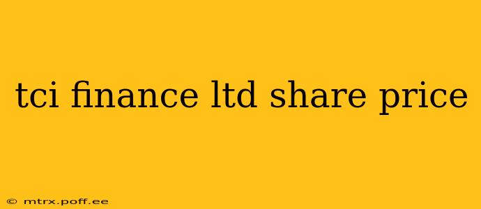 tci finance ltd share price
