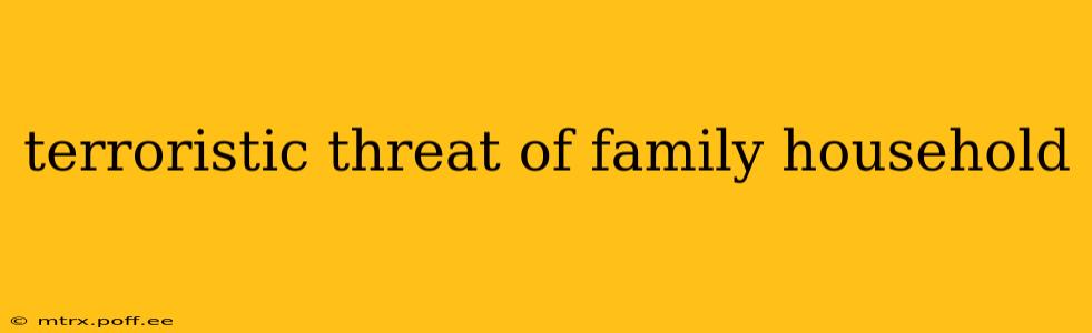 terroristic threat of family household