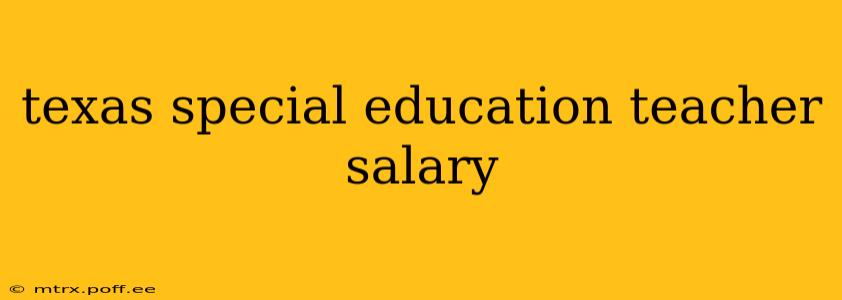 texas special education teacher salary