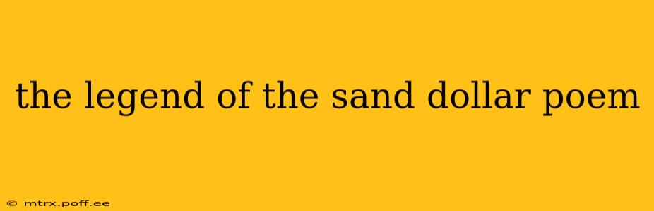 the legend of the sand dollar poem