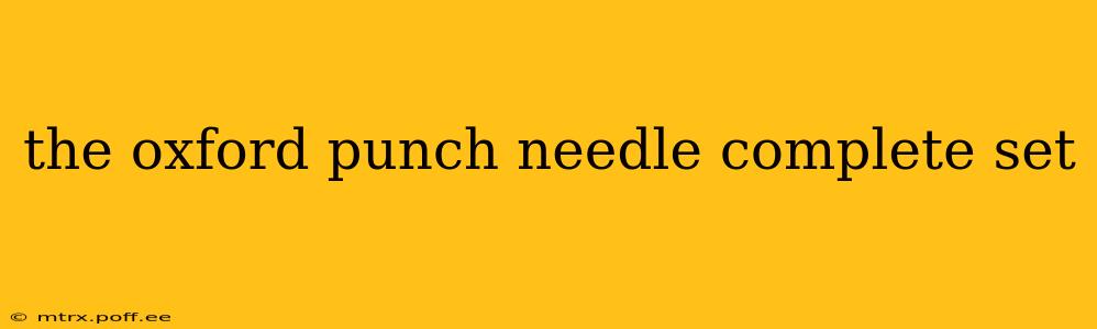 the oxford punch needle complete set