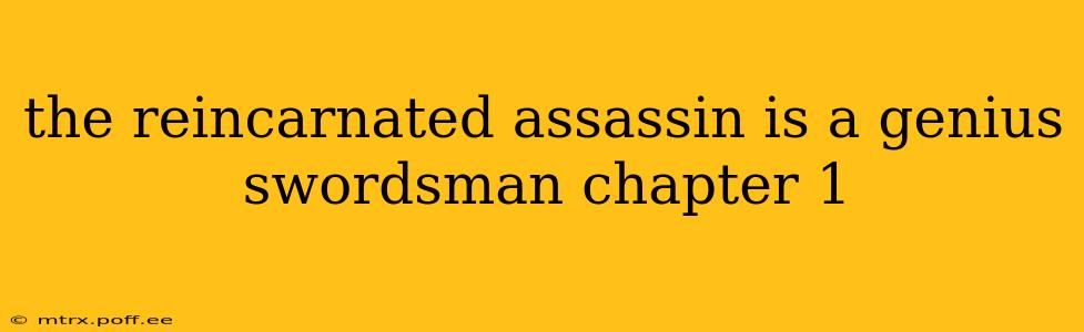 the reincarnated assassin is a genius swordsman chapter 1