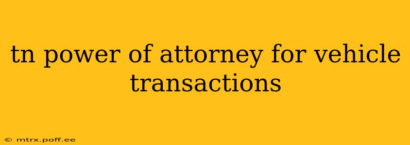 tn power of attorney for vehicle transactions