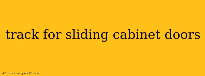track for sliding cabinet doors