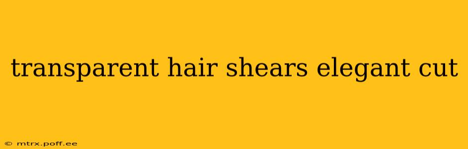 transparent hair shears elegant cut