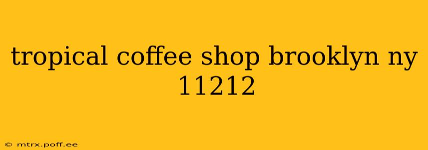 tropical coffee shop brooklyn ny 11212