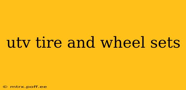 utv tire and wheel sets