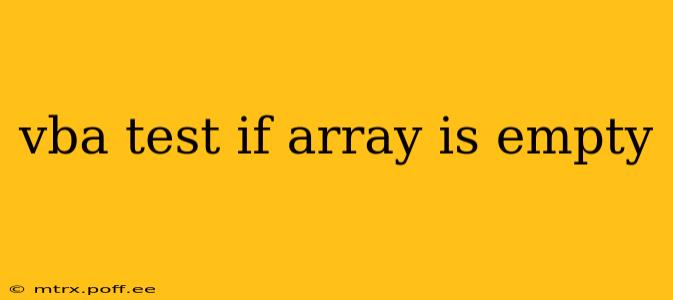 vba test if array is empty