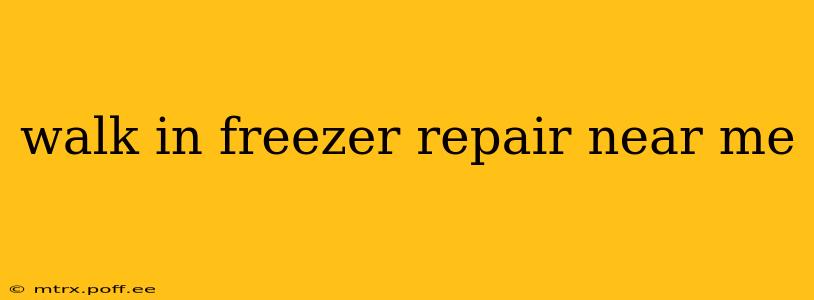 walk in freezer repair near me