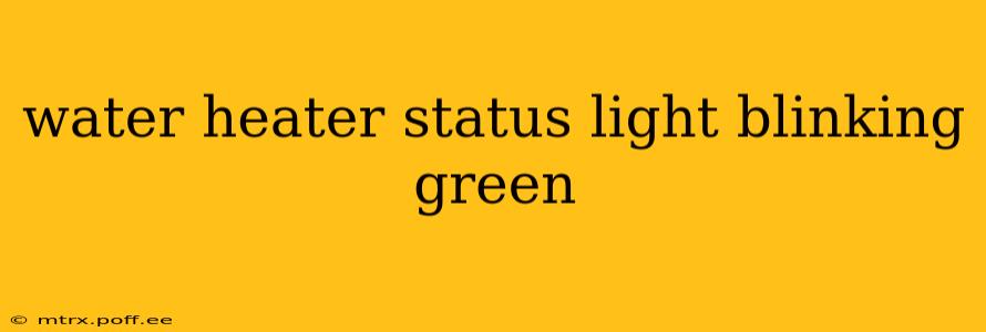 water heater status light blinking green