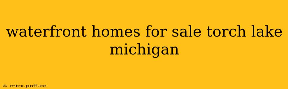 waterfront homes for sale torch lake michigan