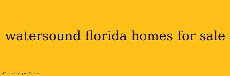 watersound florida homes for sale