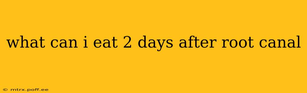 what can i eat 2 days after root canal