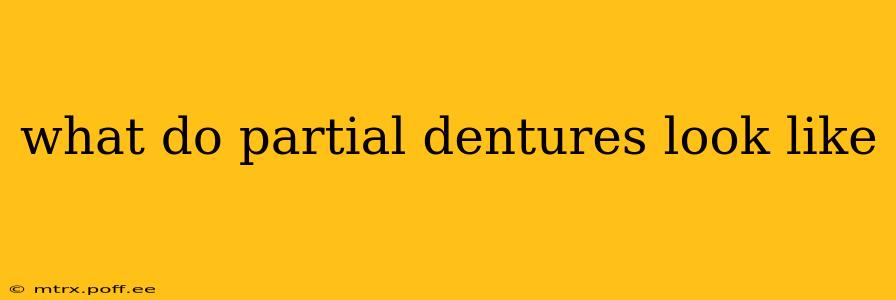 what do partial dentures look like