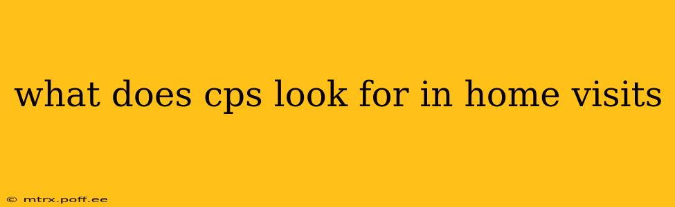 what does cps look for in home visits