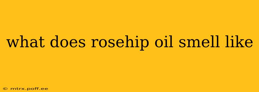 what does rosehip oil smell like