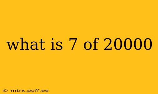 what is 7 of 20000
