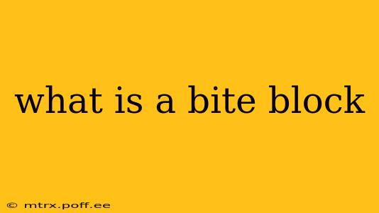 what is a bite block