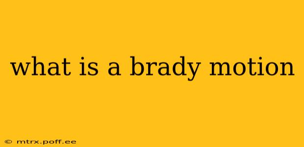 what is a brady motion