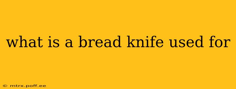 what is a bread knife used for