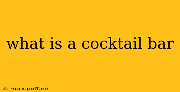 what is a cocktail bar
