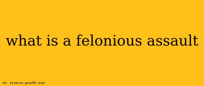 what is a felonious assault