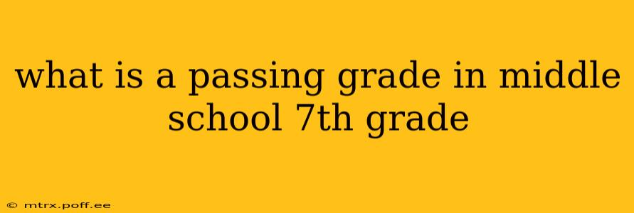 what is a passing grade in middle school 7th grade