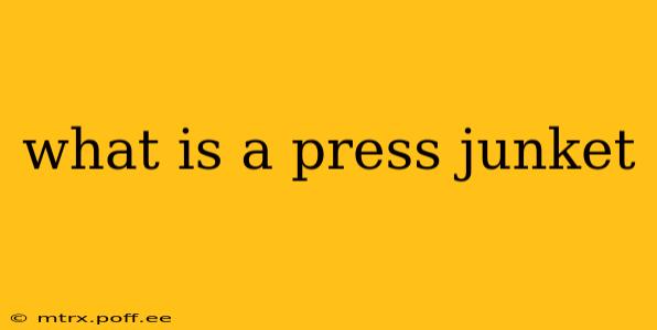 what is a press junket