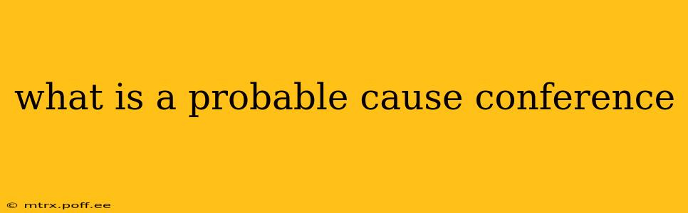 what is a probable cause conference