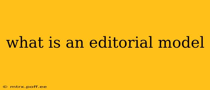 what is an editorial model