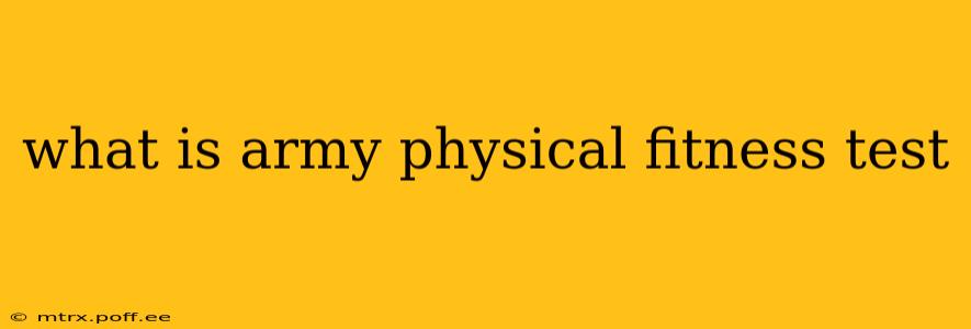 what is army physical fitness test