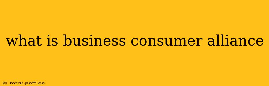 what is business consumer alliance
