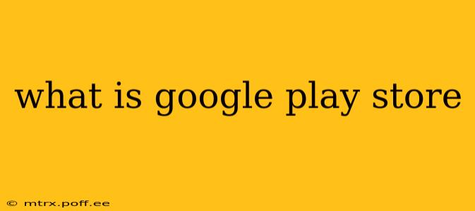 what is google play store