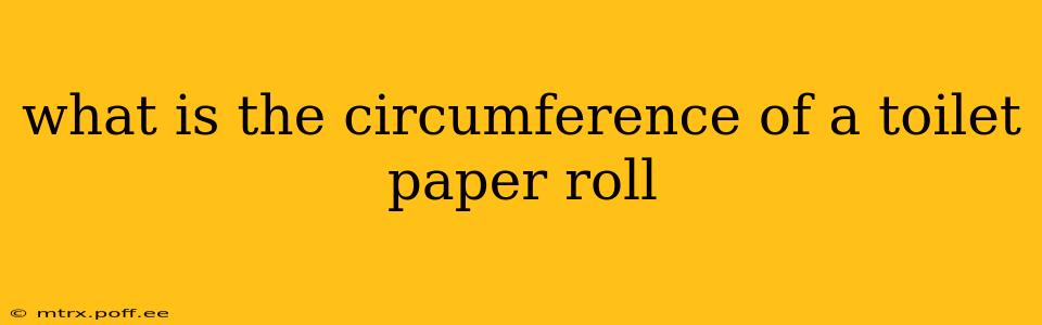 what is the circumference of a toilet paper roll
