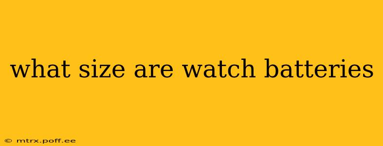 what size are watch batteries