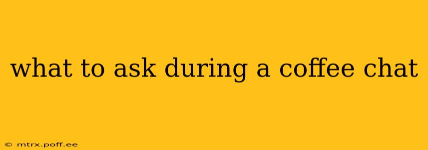 what to ask during a coffee chat