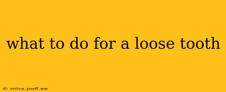 what to do for a loose tooth