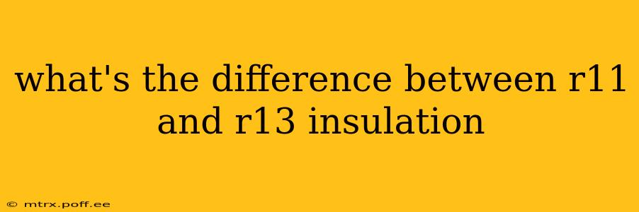 what's the difference between r11 and r13 insulation