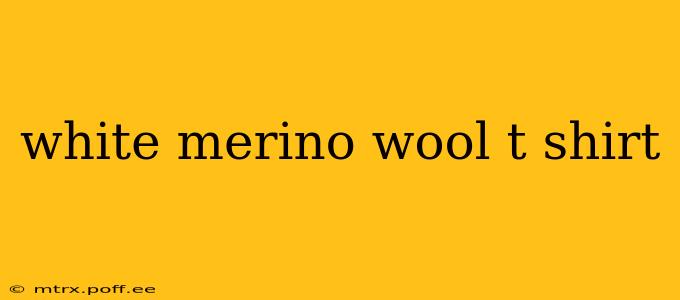 white merino wool t shirt