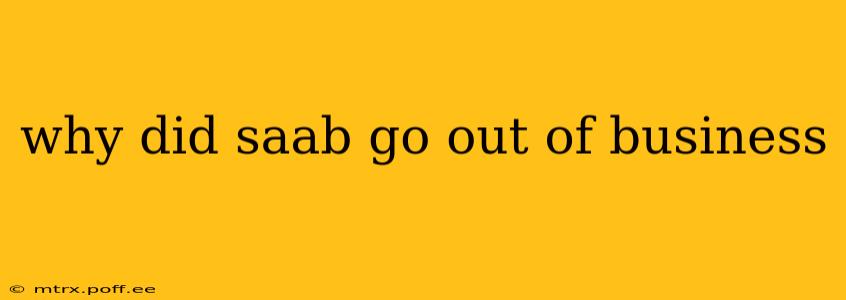why did saab go out of business
