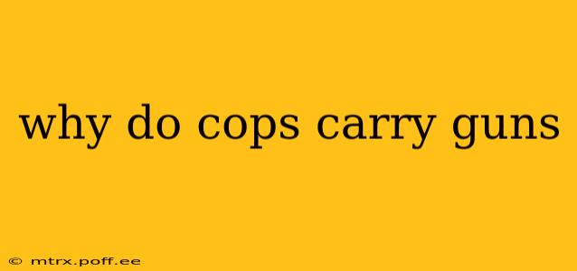 why do cops carry guns