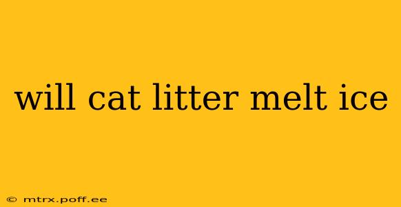 will cat litter melt ice