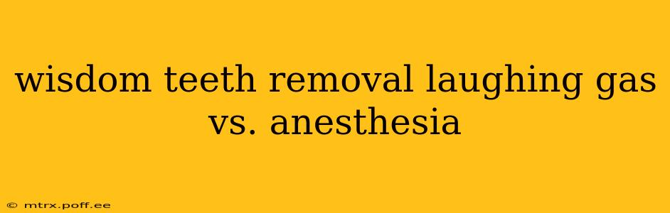 wisdom teeth removal laughing gas vs. anesthesia