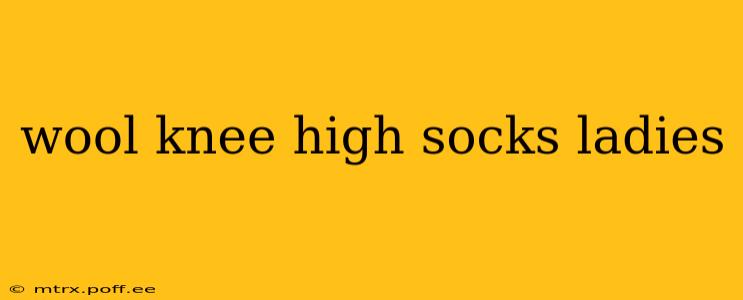 wool knee high socks ladies