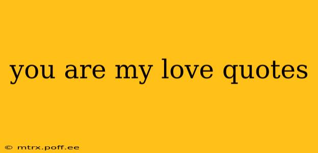 you are my love quotes