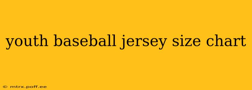 youth baseball jersey size chart